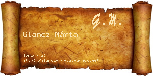 Glancz Márta névjegykártya