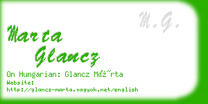 marta glancz business card